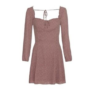 NWT Abercrombie & Fitch Brown Tie-back Mini Dress